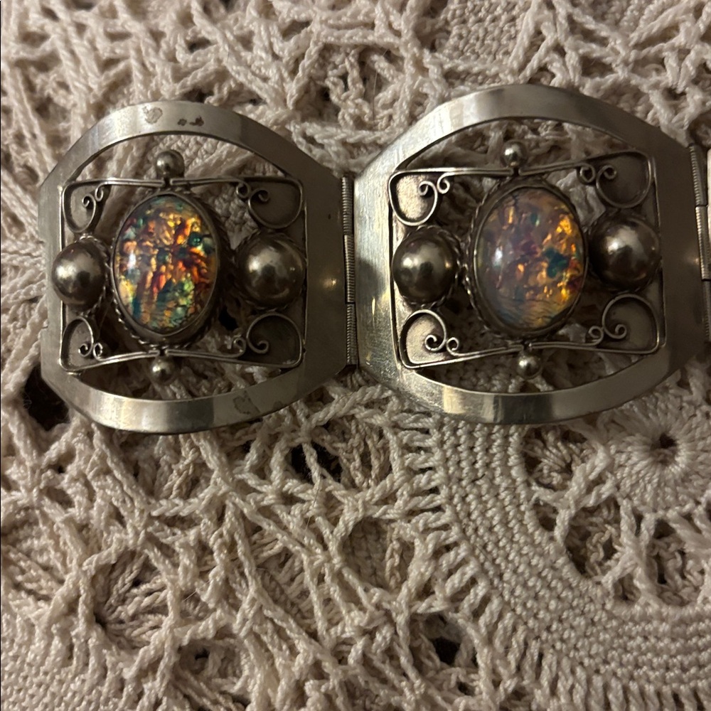 Vintage Sterling 925 Taxco link bracelet - Picture 8 of 13